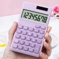 thumbnail image 3 of Musbetu Solar Electronic Calculator Pocket Size Portable Arithmetic Calculator Plastic Financial Accounting Tool Calculator for School, 3 of 7