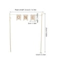 thumbnail image 6 of OFFIGAM 3-Piece Wooden First Birthday Cake Topper Set with Colorful Engraved Design for Decoration, 6 of 8