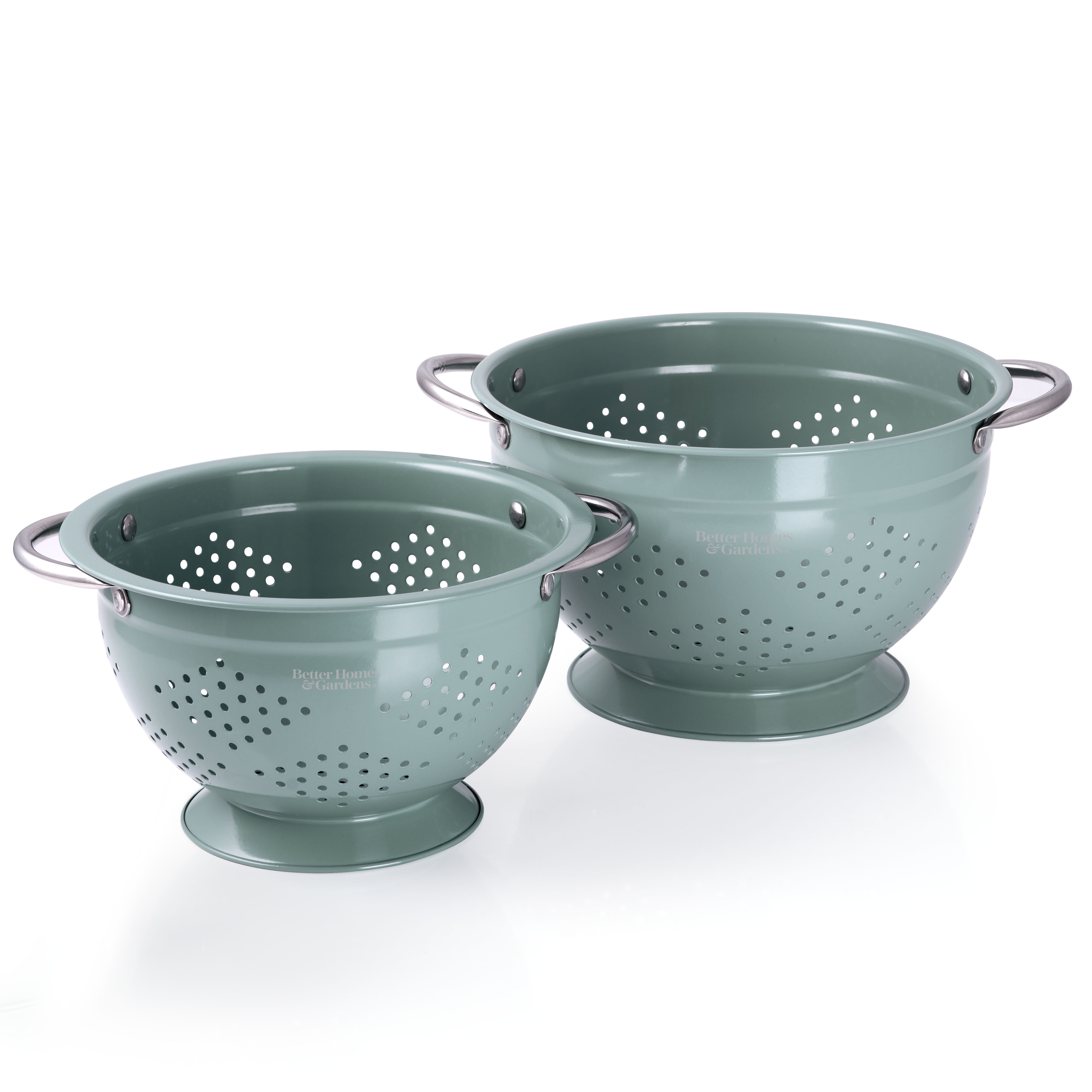 Better Homes & Gardens 2 Piece Colander Set Aqua Slate