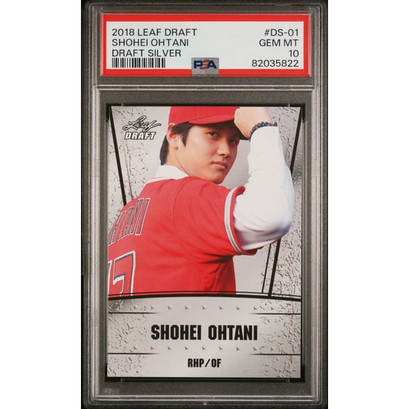Graded 2018 Leaf Draft Shohei Ohtani #DS-01 Draft Silver Rookie RC Baseball Card PSA 10 Gem Mint