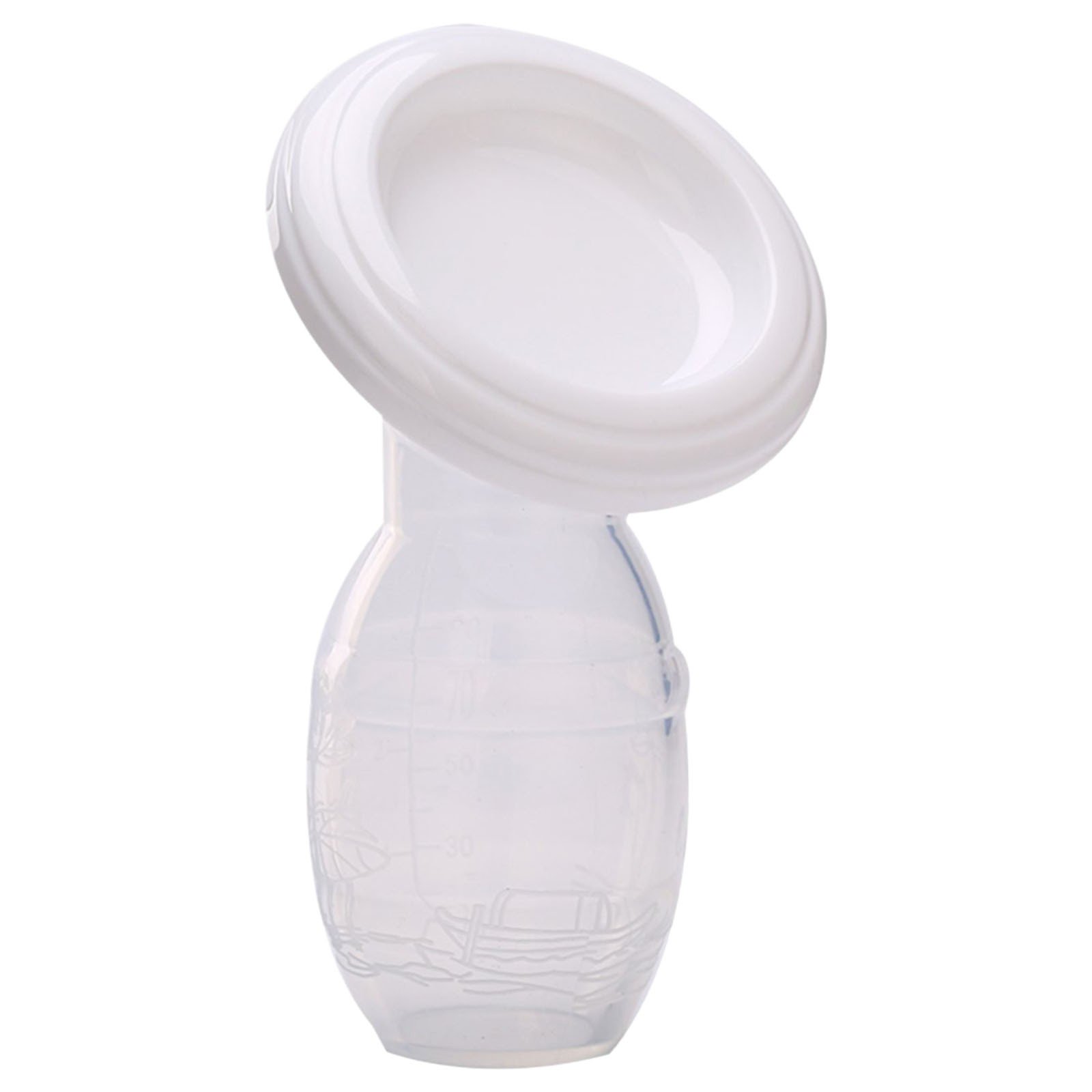 Jierger Manual Silicone Breast Pump with Cap, Natural Suction, Silicone Cap Helps Keep Flange Clean, Easy-Clean Design, Quiet & Cord-Free
