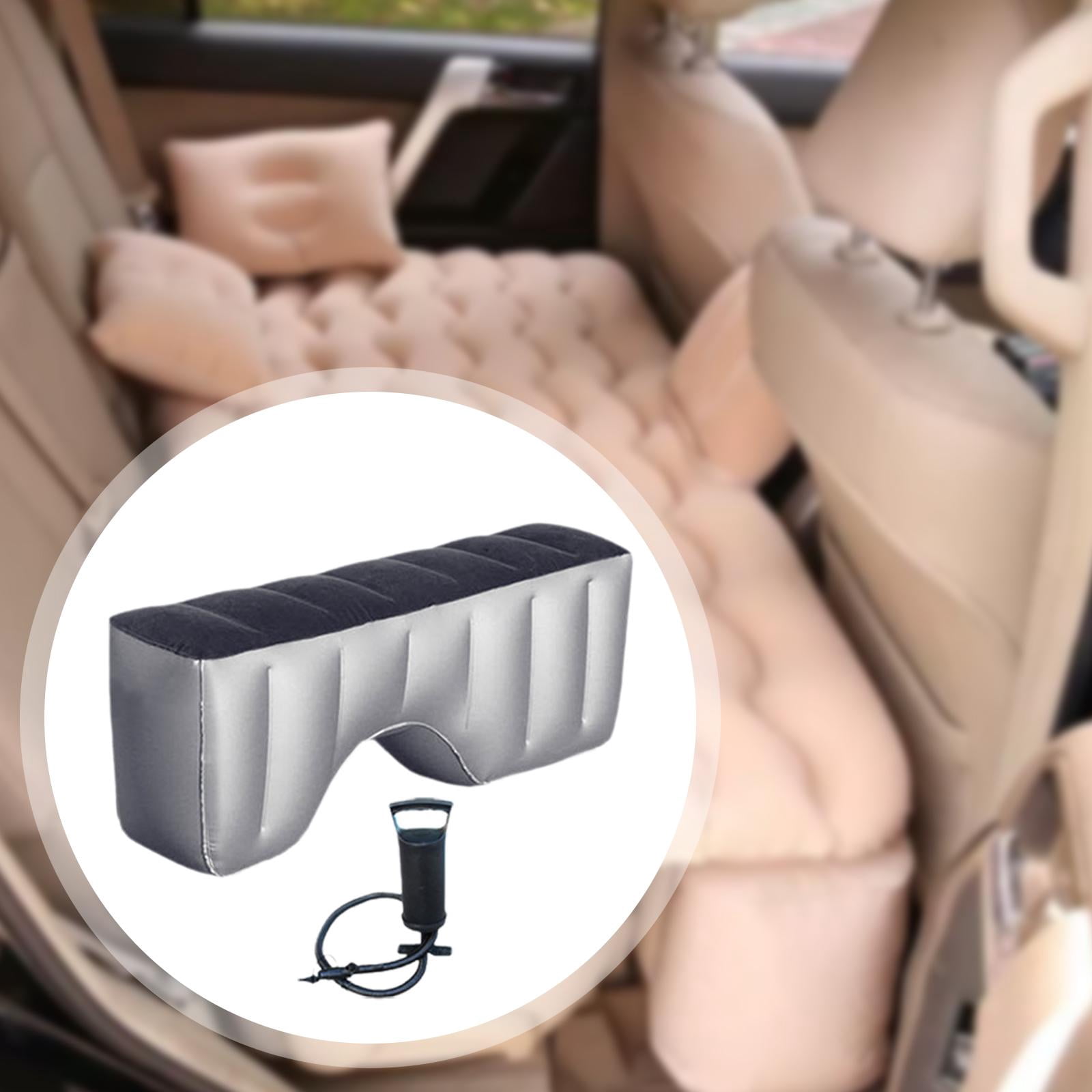 amagogo Car Back Seat Bed Inflatable Mattress Air Sleeping Pad Flocking Cushion Portable Gap Pad with Pump Suitable for Road Travel Family Camping Outdoor Use A