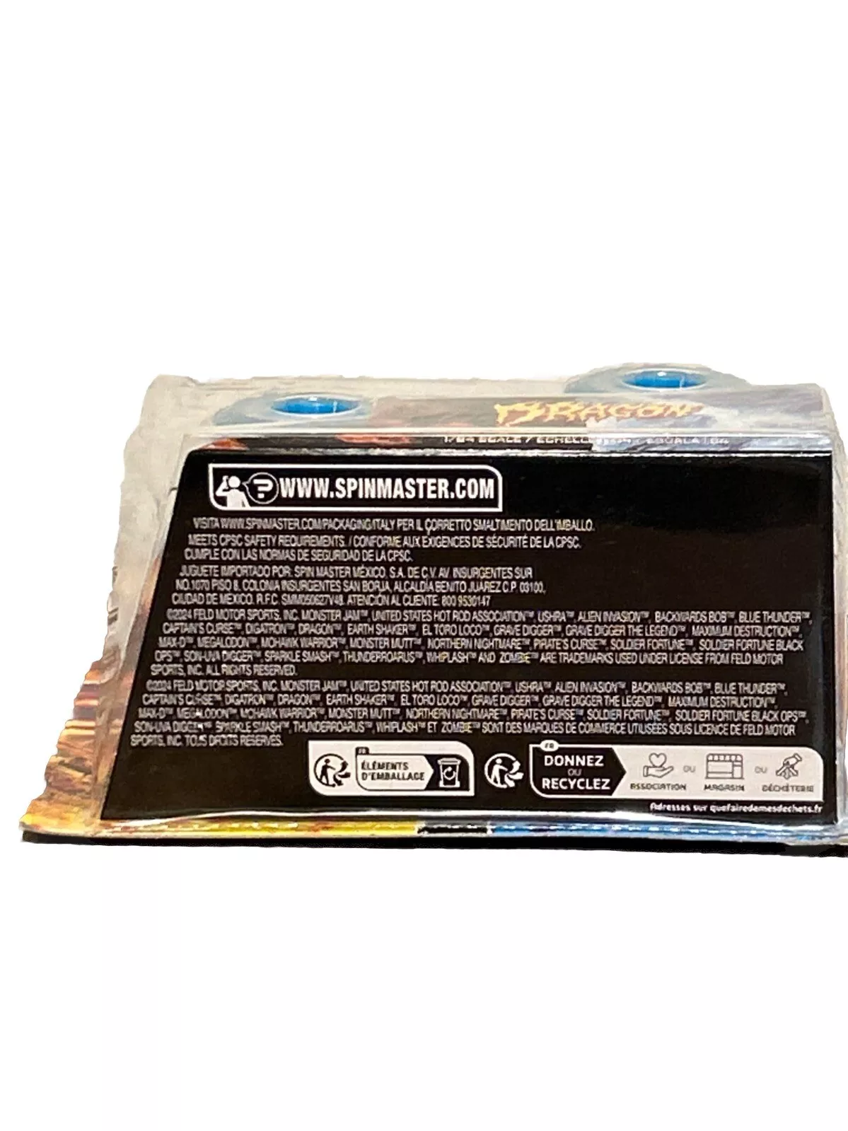 Monster Jam, Fire & Ice Dragon Monster Truck, Die-Cast Vehicle, Walmart Exclusive, 1:64 Scale