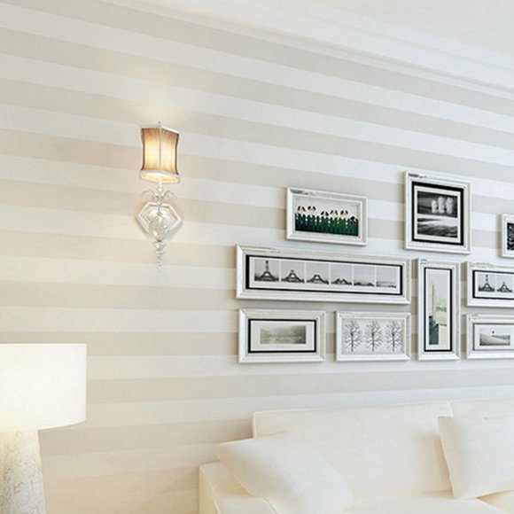 Modern simple non-woven striped wallpaper roll decoration room bedroom living room large area plain paper products home decoration embossed wallpaper 0.53*10m
