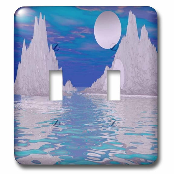 3dRose, Cold Mountain in the Ocean 3d, double toggle switch