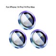 thumbnail image 2 of Stereoscopic scratch resistant rear lens protector tempered glass membrane cover-Multicolor For iPhone 14 Pro/14 Pro Max, 2 of 3