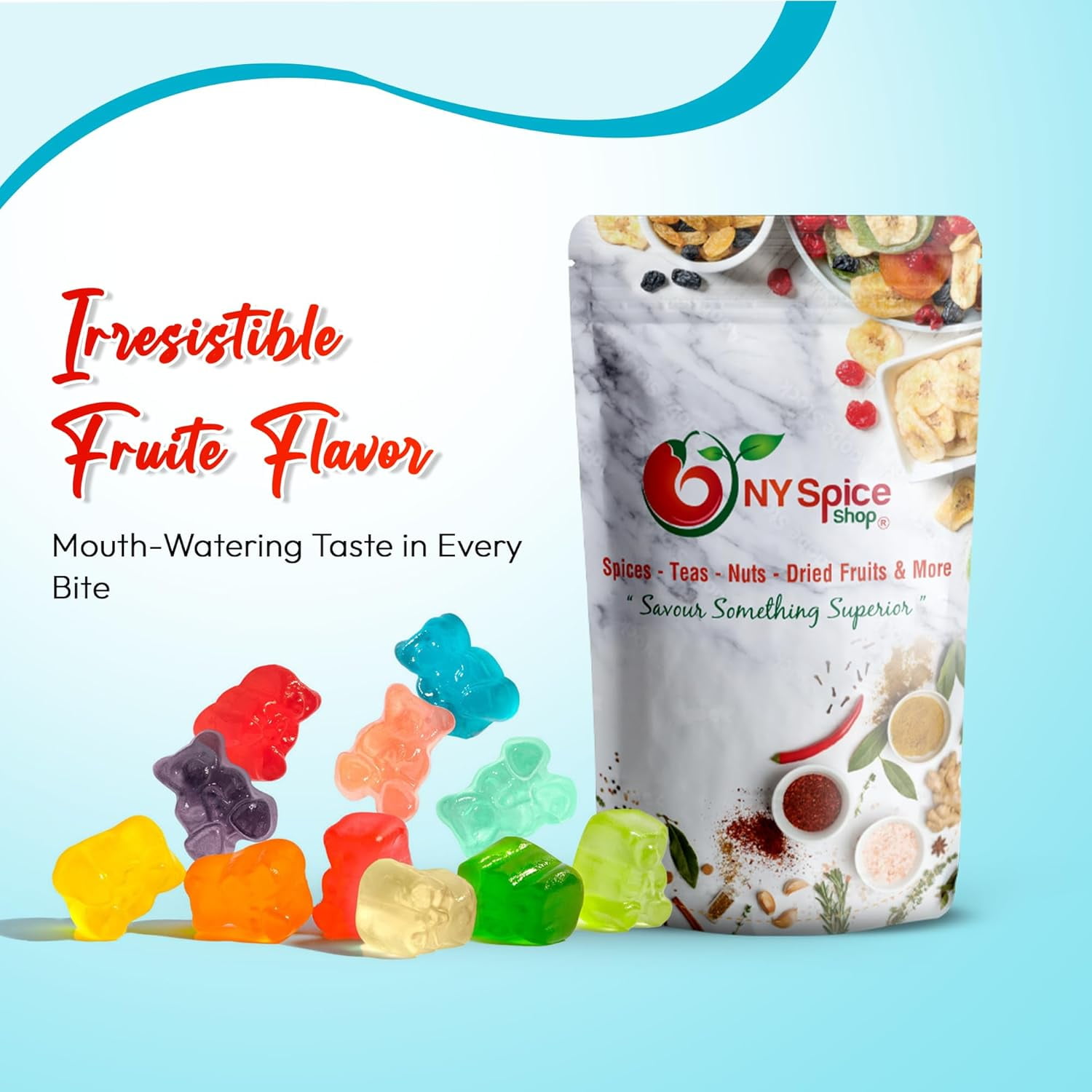 NY SPICE SHOP Sweet Mango Gummy Bears - 5 Pound - Tropical Mango Bears - Gummies Bears Candy - Gummies Fruit Snacks - Gummi Bears Gift For All Occasions