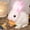 White-1, variant on Easter Rabbit Pink Plush Jumping Spotted Rabbit Talking Hopping Ears Nose Moving Educational Plush Toy Singing Shaking Glowing Interactive Toy Electric for Toddlers Kids