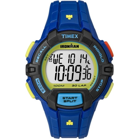 Men's Ironman Rugged 30 Color Block Full-Size Watch, Blue Resin Strap