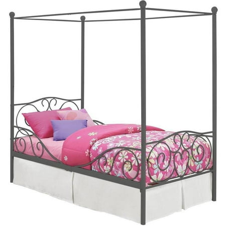 Canopy Twin Metal Bed, Multiple Colors As low as $ 127.73 | UPC 