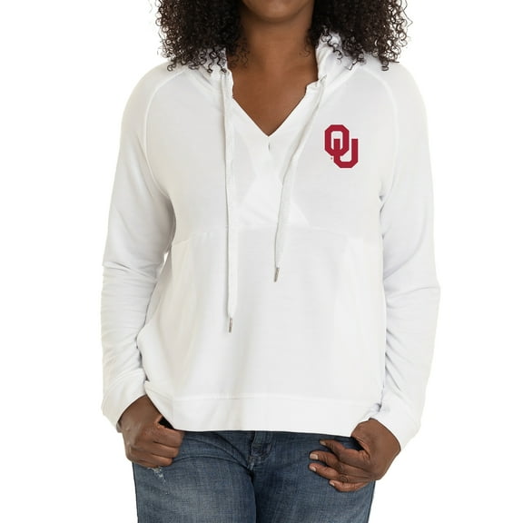 Women's White Oklahoma Sooners Christine Pullover Hoodie