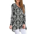 thumbnail image 5 of Anygrew Women's Long Sleeve V Neck Shirts Casual Tunic Tops Blouse, 5 of 6