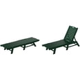 thumbnail image 4 of Paradise Adjustable Adirondack Plastic Outdoor Chaise Lounges (Set of 2), 4 of 9