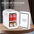 thumbnail image 3 of Mini 4L/6L Portable Compact Refrigerator – Small Insulated Fridge for Bedroom, Dorm, Office | Quiet & Energy-Efficient Mini Fridge for Skincare & Beverages White, 3 of 7
