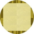 thumbnail image 1 of Ahgly Company Machine Washable Indoor Round Transitional Dark Golden Rod Brown Area Rugs, 3' Round, 1 of 7
