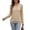 Beige, variant on Tqcoqu Women's Solid Notch V Neck Long Sleeve Pullover Tops Ribbed Cuffs Hem Loose Casual Lightweight Sweatshirt For Fall,Beige Women's S-XXL