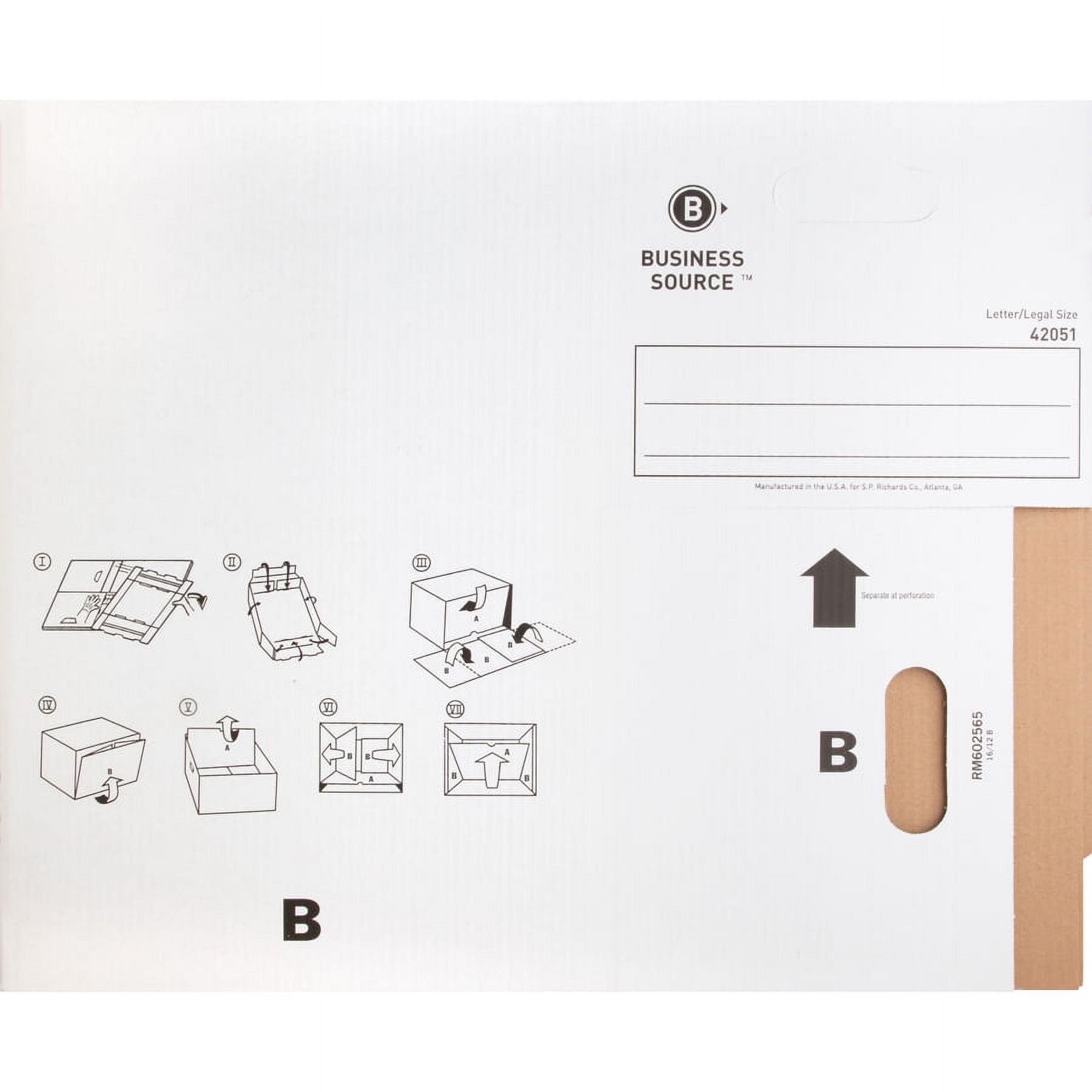 Business Source Economy Storage Box With Lid - External Dimensions: 12" Width X 15" Depth X 10"height - 350 Lb - Media Size Supported: Legal, Letter - Light Duty - Stackable - White - For File -