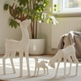 thumbnail image 3 of 5FT Pre-Lit Christmas Reindeer Family Set – 280 Warm LEDs, Indoor & Outdoor Holiday Decoration, Buck, Doe & Fawn with Weather-Resistant Metal Frame & Waterproof Fabric, Easy Assembly (White), 3 of 8