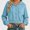 Light Blue, variant on Teylalorva Women's Outerwear Jackets Basic Hooded Button Drawstring Short Double Pocket Long Sleeve Fall Winter Pink Size L