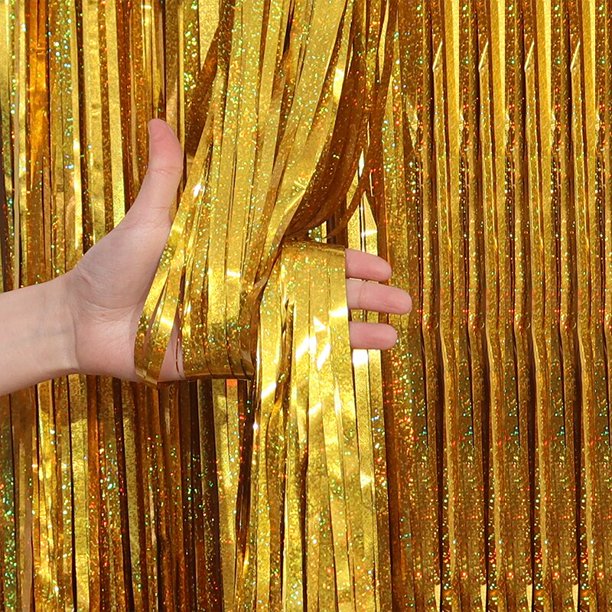 Fondo de fiesta de 2/3M, decoración de boda, cortina de flecos de aluminio, lentejuelas, Fondo de foto de despedida de soltera, cortina de pared, baby shower de cumpleaños