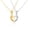 One Silver One Gold, variant on 2 PC Set Heart Necklace - Trendy Heart necklace Gift for couples, Gift for BBF