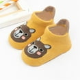 thumbnail image 4 of Spazoro Toddler Baby Boys Girls Soft Soled Shoes Socks, Soft Dispensing Non-Slip Solid Color Warm Cotton Cute Print Indoor Socks for Kids Girls Yellow Size 0-1 T, 4 of 5