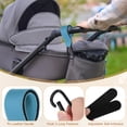 thumbnail image 3 of REGALWOVEN 4 Pack Shopping Cart Hooks, Leather Adjustable Shopping Cart Hooks Multi-Function Hooks for Trolleys Backpacks Wheelchairs Shopping Carts, Azure, 3 of 6