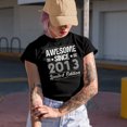 thumbnail image 2 of Awesome Since 2013 Limited Edition - Birthday or Anniversary, Black T-Shirt, Large, 2 of 5