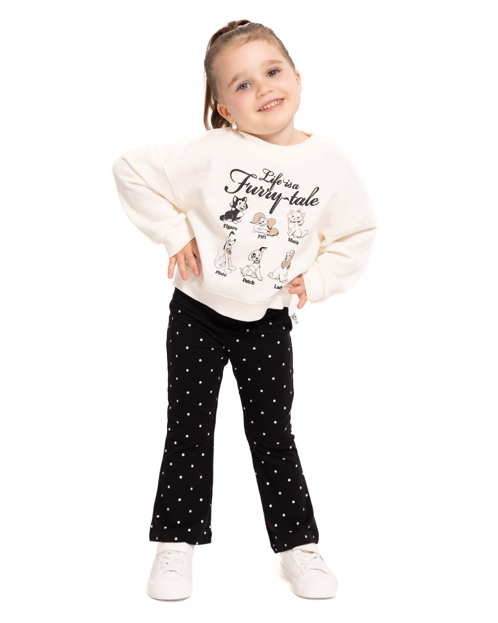 Disney Classic Toddler Girls Allover Print Top and Flared Leggings Set, 2-Piece, Sizes 12M-5T