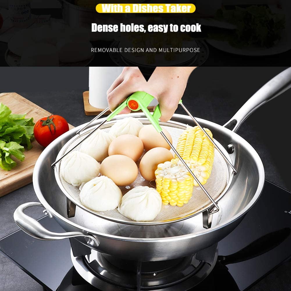 LKXHarleya 14 Round Stainless Steel Steamer Rack, Pressure Cooker Canner  Racks Stock Pot Steaming Tray Stand Cooking Toast Bread Salad Baking