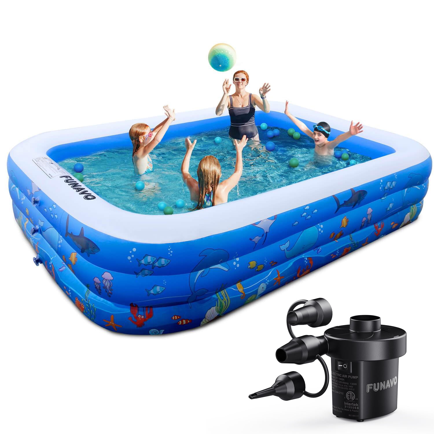 Singa-Z New Inflatable Swimming Pool for Kids Adult Outdoor Garden Backyard Summer Water Party Anti-Leak Comfortable Wear-Resistant Foldable Swimming Pool 