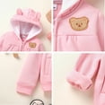 thumbnail image 7 of Younger Tree Baby Girl Hoodie Clothes Fall Winter Long Sleeve Zip Fleece Jacket Coat with Pocket for 4-5T, 7 of 7