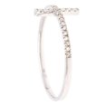 thumbnail image 3 of 10k White Gold Diamond Cross Anniversary Ring (1/7 cttw, I-J Color, I2-I3 Clarity), 3 of 5