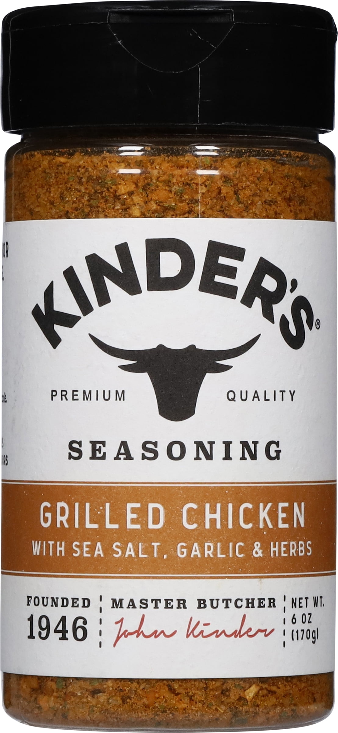 (6 pack) Kinder's Grilled Chicken Seasoning Blend with Garlic, Sea Salt, and Herbs, 6 oz