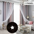 thumbnail image 2 of Labymos Decdeal 1PCS Star Curtains Hollow Style Sheer Colorful Double Layer Star Window Curtains for, 2 of 8