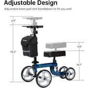 ELENKER Knee Scooter Steerable Deluxe Medical Knee Walkerfor Foot Injury Crutch Alternative Blue