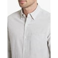 thumbnail image 4 of Chaps Men's & Big Men's Long Sleeve Linen Shirt, Sizes S-3XL, 4 of 9