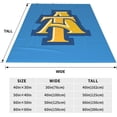 thumbnail image 5 of North Carolina A&T Aggies Blanket Large Luxury Fleece Soft Anti-Static Anti-Pilling Flannel Bed Blanket, 5 of 6