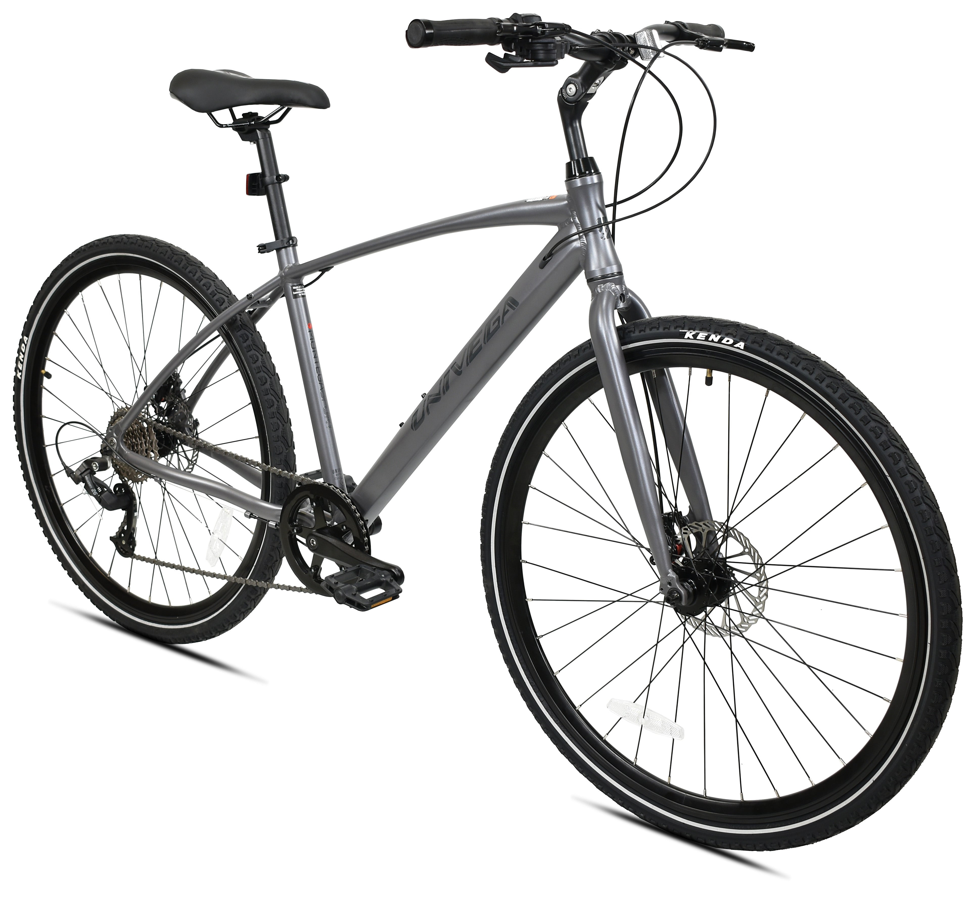 700C Univega Montega Sport Step over Comfort Hybrid Adult Bicycle, Small Frame, Fits Rider 5'2" - 5'6", Unisex, Grey