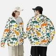 thumbnail image 5 of Picia Dinosaurs and Tropical Leaves Women's Men's UPF 50+ Sun Protection Hoodie Shirt Long Sleeve SPF Fishing Outdoor UV Hiking Lightweight Shirts-Medium, 5 of 9