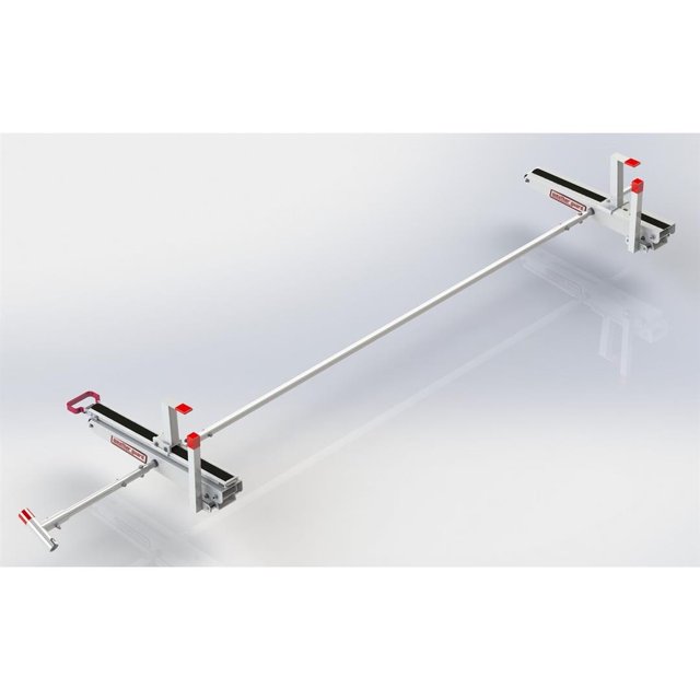 Weather Guard Ladder Rack 2295-3-01 EZ Glide 2; Fixed; Long Ladder; Powder Coated; White; Aluminum