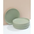 thumbnail image 4 of JoyJolt Mesa 6pc Stoneware 8" Salad plate set - Desert Sage Green, 4 of 8