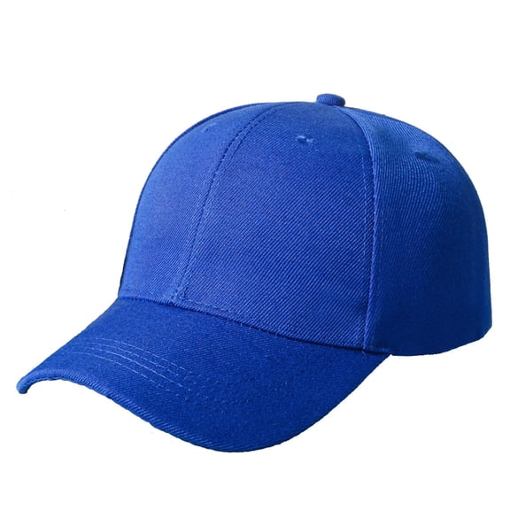 BRGZLK Women Baseball Cap Solid Color Curved Brim Classic Adjustable Running Workout Sun Hat Blue Free Size