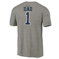 thumbnail image 3 of Men's Gray Minnesota Timberwolves Greatest Dad Tri-Blend T-Shirt, 3 of 3