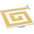 thumbnail image 4 of 10 Piezas Pegatinas de Pared de Espejo Acrílico Extraíbles DIY 3D Autoadhesivas Marco de TV Azulejo Ventana Espejo Fondo Decoración Tamaño Pequeño (Oro), 4 of 5