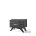 thumbnail image 2 of Modern Gray Wash Nightstand with Two Drawers, 2 of 5