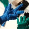 thumbnail image 1 of Guantes cálidos de lana con dos dedos para invierno, unisex, de lana muy elástica, para exteriores, anticongelante, para cama y desayuno, 1 of 5