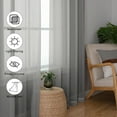 thumbnail image 2 of XUEYU Sheer Curtains 52" W x 72" L, Light Filtering Curtain Panels Solid Color Window Sheer Curtain Panel, Elegant Curtains & Drapes for Living Room, Bedroom 2 Panels, Gray, 2 of 7