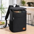 thumbnail image 4 of Insulated Cooler Backpack Leak Proof Thermal Lunch Bag for Work Picnic Hiking, Black Adult Lunch Bag for Storage, 4 of 5