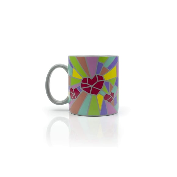 Taza de café Toynk 2020 Sidewalk Tiza con forma de corazón en forma de corazón, 480 ml